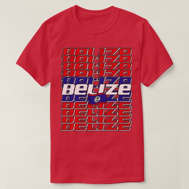 Belize Cascade text 3 T Shirt (Design framsida)