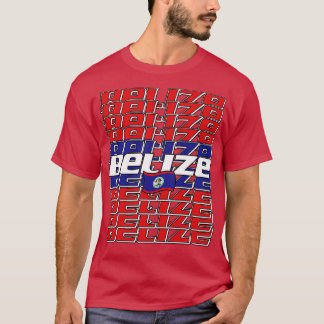 Belize Cascade text 3 T Shirt