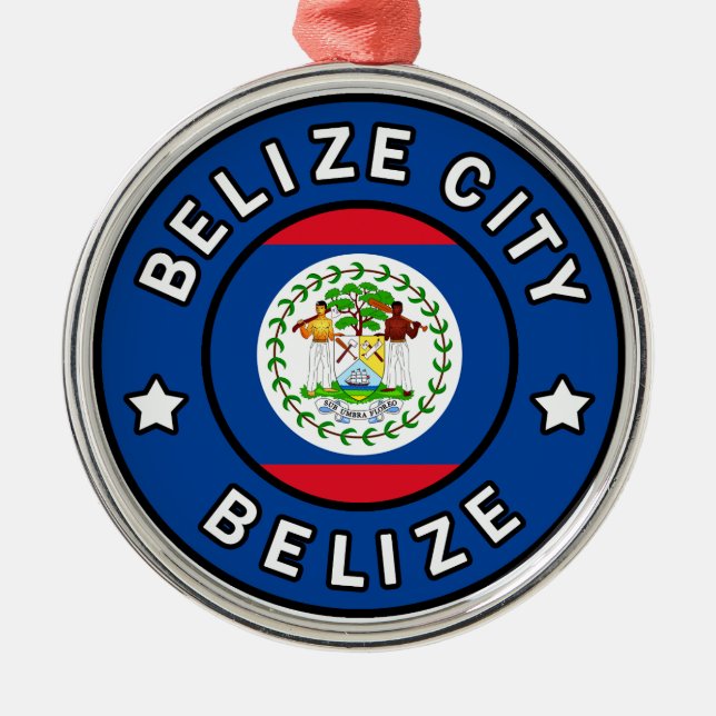 Belize City Belize Julgransprydnad Metall (Framsidan)