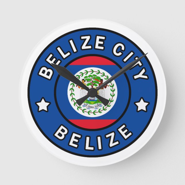 Belize City Belize Rund Klocka (Framsida)
