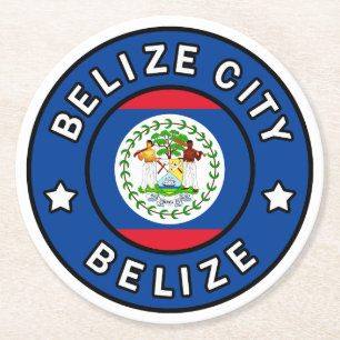 Belize City Belize Underlägg Papper Rund