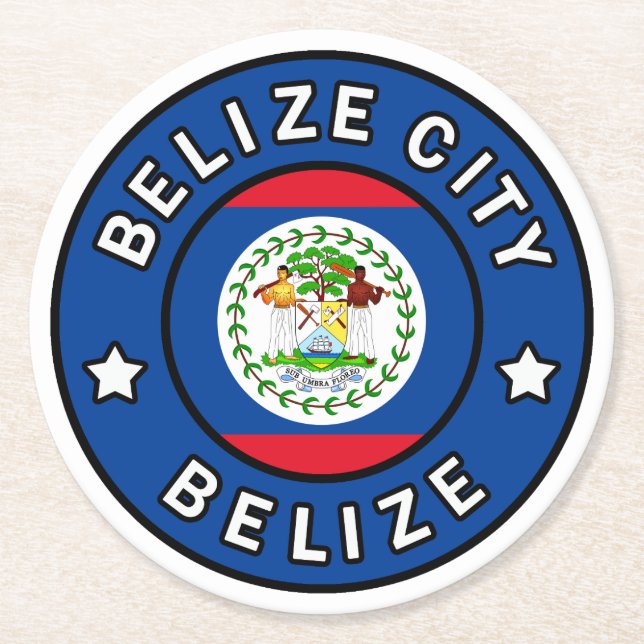 Belize City Belize Underlägg Papper Rund (Framsidan)