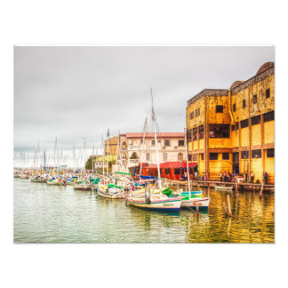 Belize City Harbour Photo Art Print Fototryck