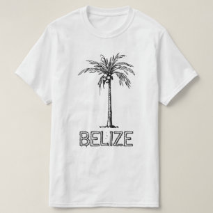 Belize coconut träd svartvit design t shirt
