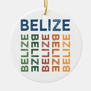 Belize Cute Colorful Julgransprydnad Keramik