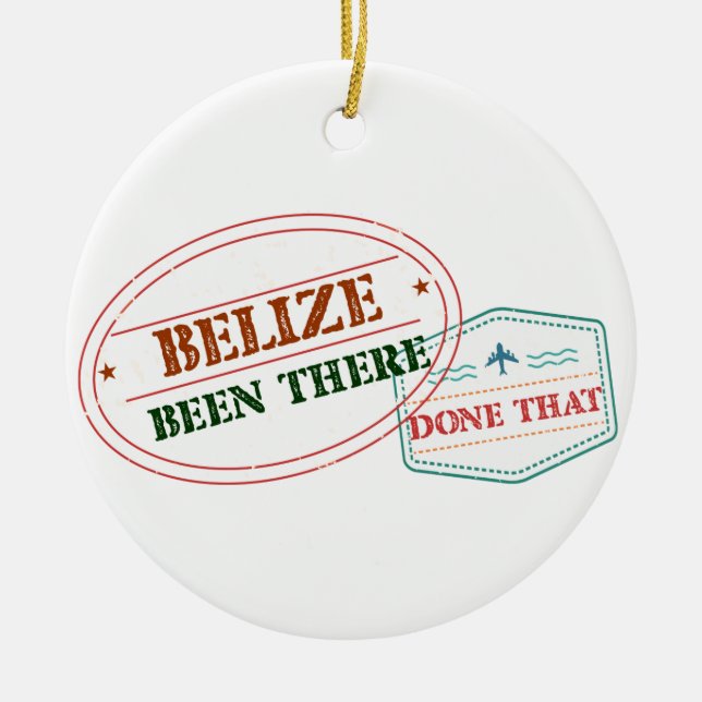 Belize där gjort det julgransprydnad keramik (Framsidan)