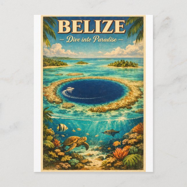 BELIZE – Dyk in i paradiset Vykort (Framsida)