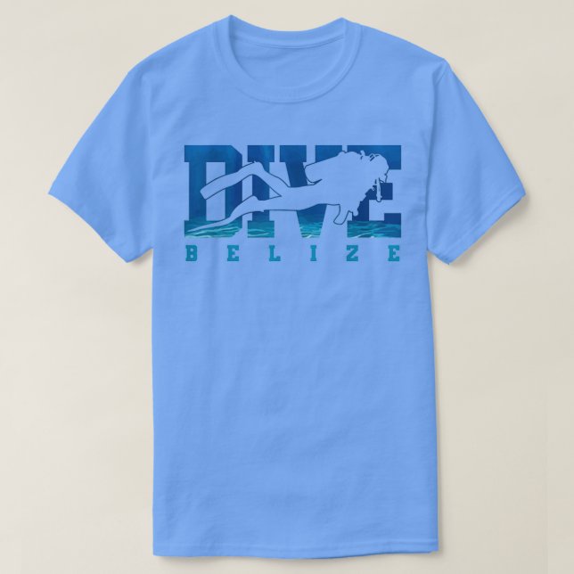 Belize Dyka Souvenir Diver Gift T Shirt (Design framsida)