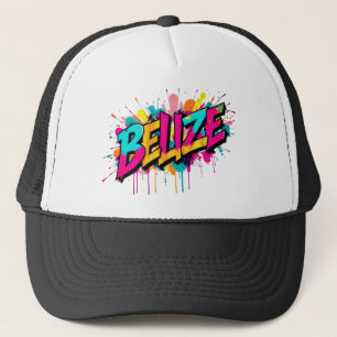 Belize, färgat konfektionshölje för graffiti stil keps