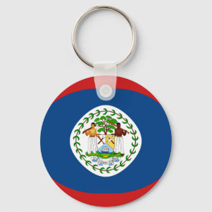 Belize Fisheye Flagga Keychain Nyckelring