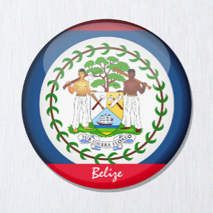 Belize flagga & America - RESA/sportfantaster Magnet