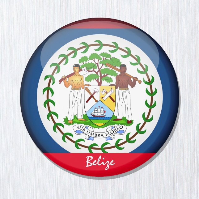 Belize flagga & America - RESA/sportfantaster Magnet (Skapare uppladdad)