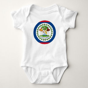 Belize flagga Baby Jersey Bodykostym T Shirt