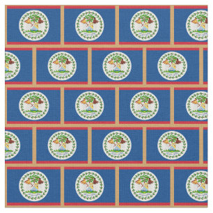 Belize Flagga & Belize mode Fabric/sport Tyg