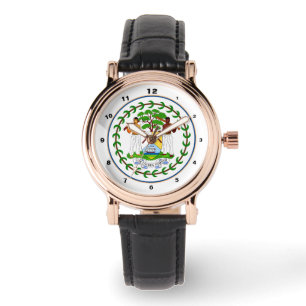 Belize Flagga & Belize trendig mode / designbevakn Armbandsur