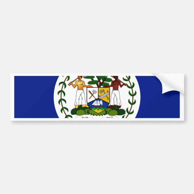 Belize flagga bildekal (Framsidan)