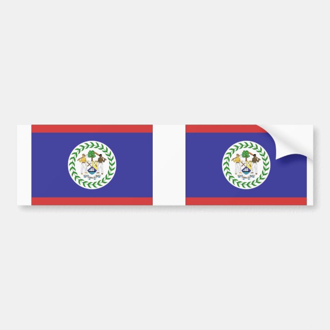 Belize Flagga Bildekal (Framsidan)