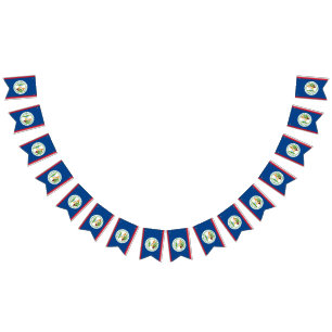 Belize flagga buntbanderoll