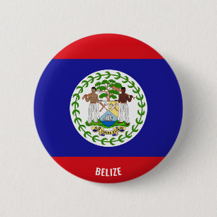 Belize Flagga Charming Patriotic Knapp