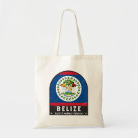 Belize Flagga Emblem Disted Vintage