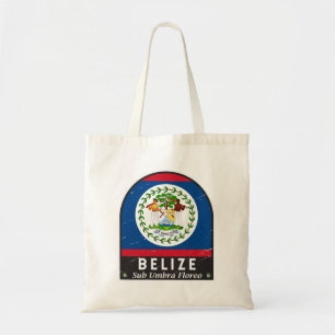 Belize Flagga Emblem Disted Vintage Tygkasse