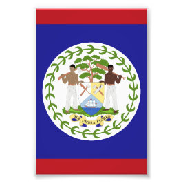 Belize flagga fototryck