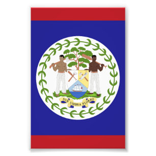 Belize flagga fototryck