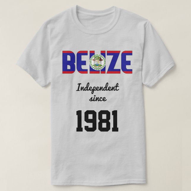 Belize Flagga Independence Firande T Shirt (Design framsida)