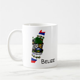 Belize Flagga Karta Kaffemugg