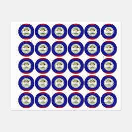 Belize flagga klistermärke