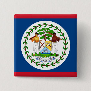 Belize Flagga Knapp