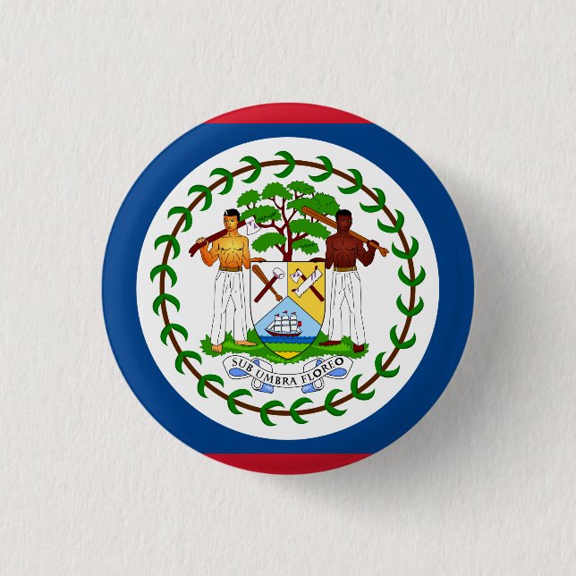 Belize Flagga Knapp (Framsida)