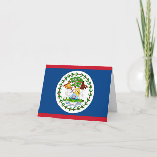 Belize Flagga Kort
