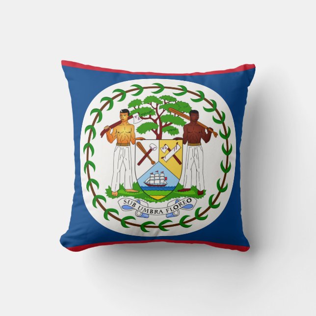 Belize Flagga Kudde (Framsida)