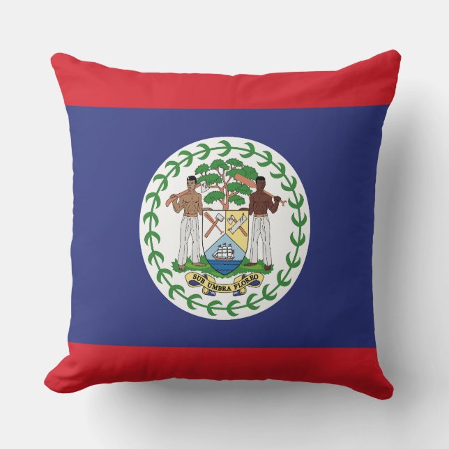 Belize Flagga Kudde (Framsida)