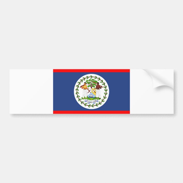 Belize flagga land symbol bildekal (Framsidan)