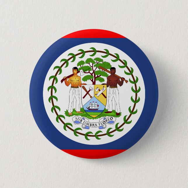 Belize flagga land symbol knapp (Framsida)