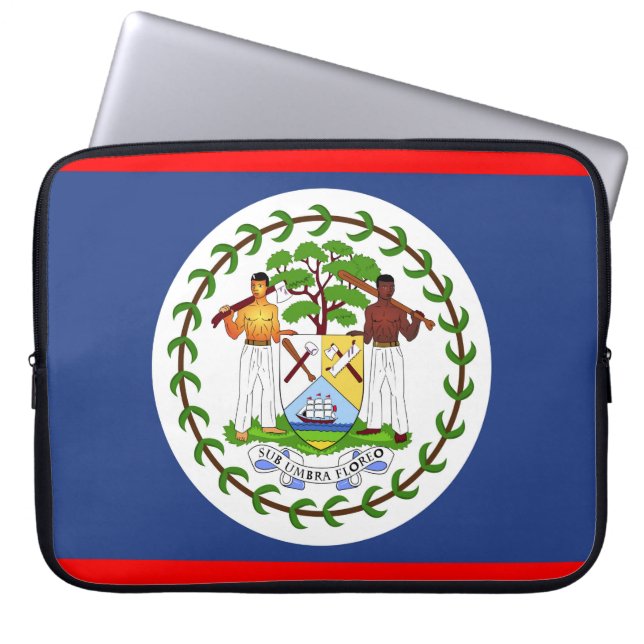 Belize flagga land symbol laptop sleeve (Framsidan)