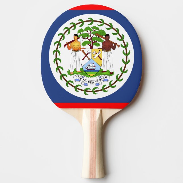 Belize flagga land symbol pingisracket (Framsidan)