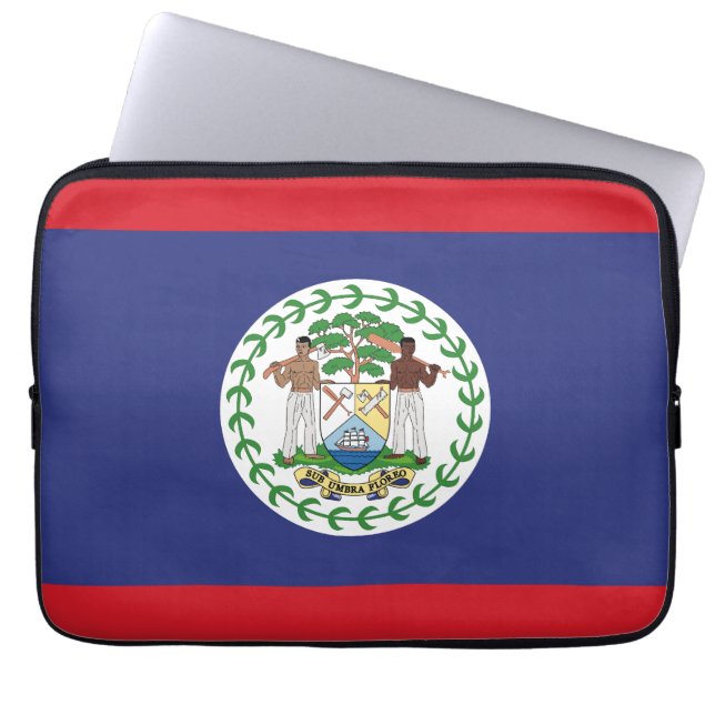 Belize Flagga Laptop Fodral (Framsidan)