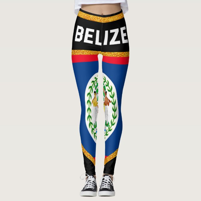 Belize flagga leggings (Framsida)