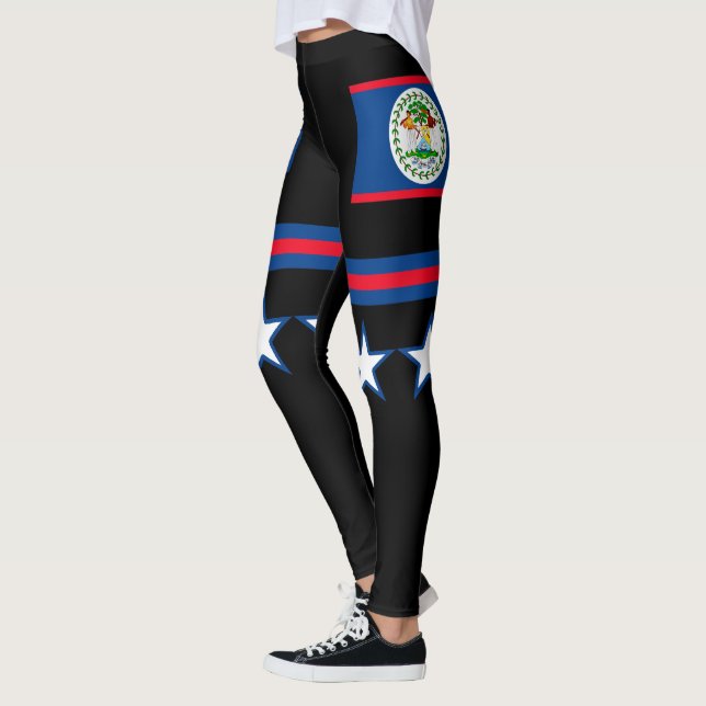 Belize flagga leggings (Vänster)