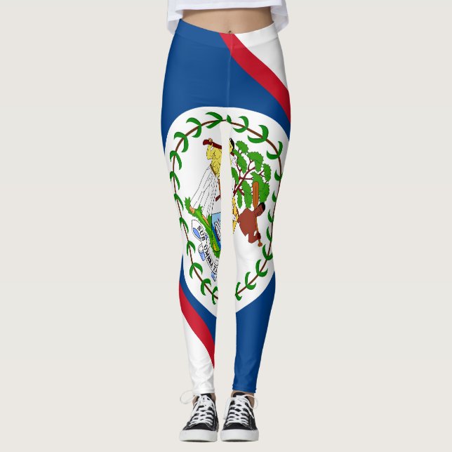 Belize-flagga Leggings (Framsida)