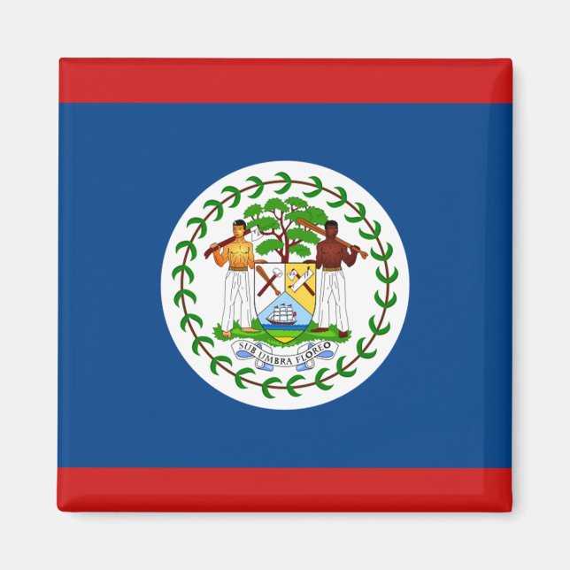 Belize Flagga Magnet (Framsidan)