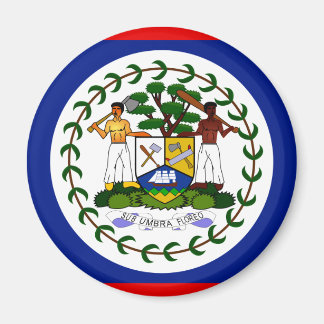 Belize Flagga Magnet