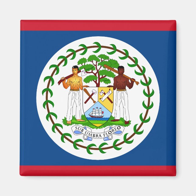 Belize Flagga Magnet (Framsidan)