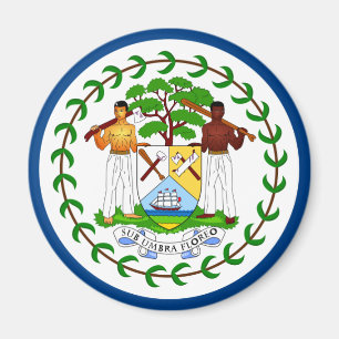 Belize Flagga Magnet