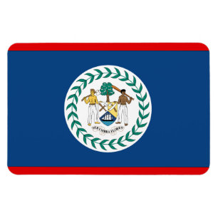 Belize flagga magnet
