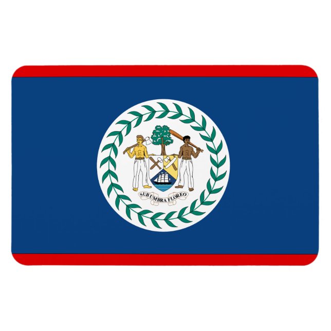 Belize Flagga Magnet (Horisontell)