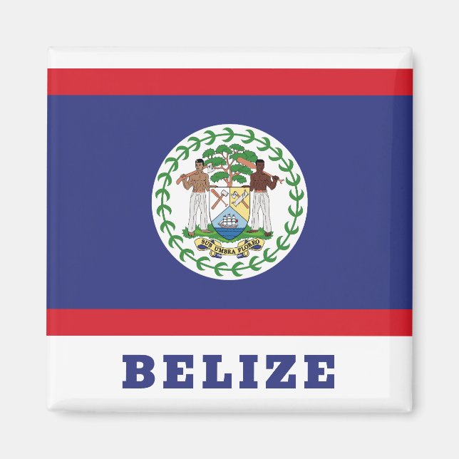 Belize Flagga Magnet (Framsidan)